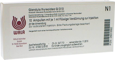 GLANDULA THYREOIDEA GL D 10 Ampullen